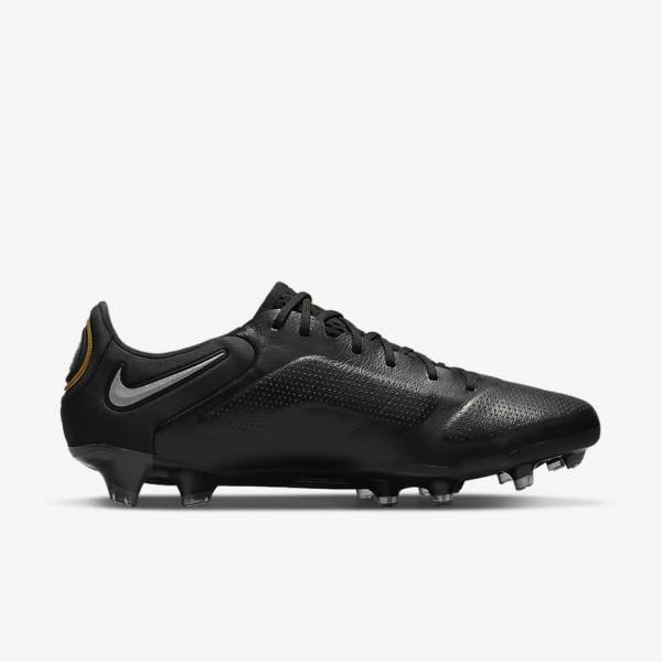 Botas de fútbol Nike Tiempo Legend 9 Elite FG Firm-Ground Mujer Negras Gris Oscuro Metal Doradas Metal Gris Oscuro | NK209IFN