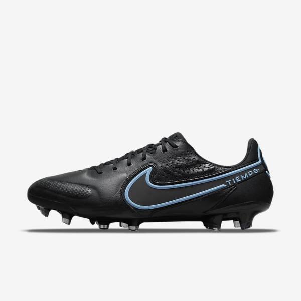 Botas de fútbol Nike Tiempo Legend 9 Elite FG Firm-Ground Mujer Negras Gris | NK654AUD