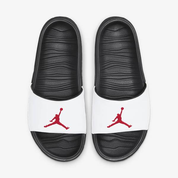 Chanclas Nike Jordan Break Hombre Negras Blancas Rojas | NK587MRG