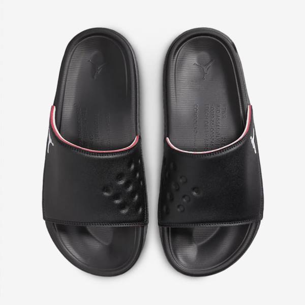 Chanclas Nike Jordan Play Hombre Negras Rojas | NK897ADZ