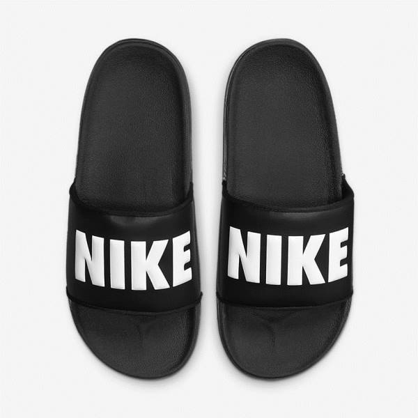 Chanclas Nike Offcourt Mujer Negras Blancas | NK436MAQ