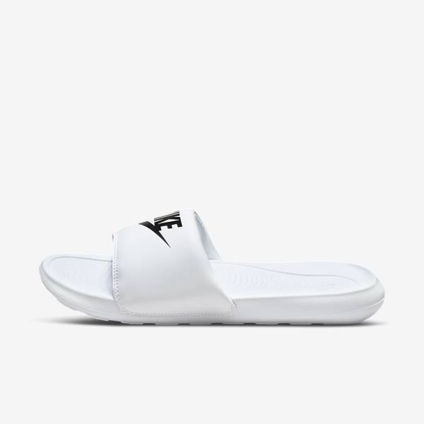 Chanclas Nike Victori One Hombre Blancas Negras | NK752CSP