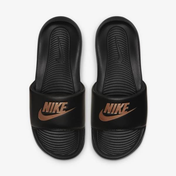 Chanclas Nike Victori One Mujer Negras Metal Rojas Marrones | NK382JCZ