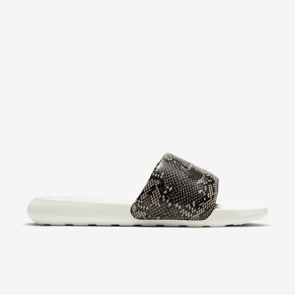 Chanclas Nike Victori One Print Mujer Marrones Blancas Negras | NK840HQN