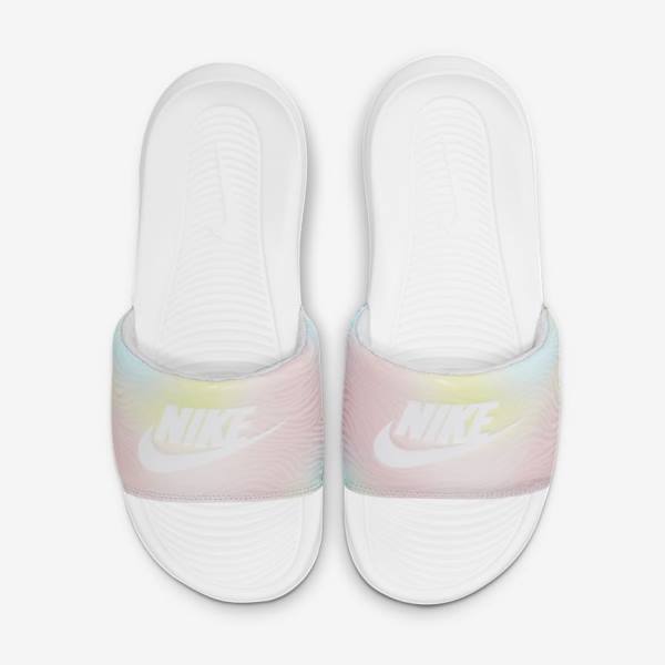 Chanclas Nike Victori One Print Mujer Moradas Blancas | NK123PDY