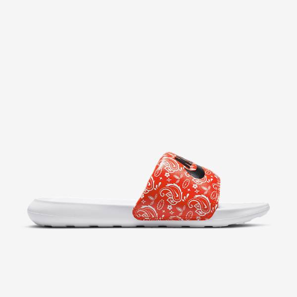 Chanclas Nike Victori One Print Mujer Naranjas Blancas Negras | NK394FXL