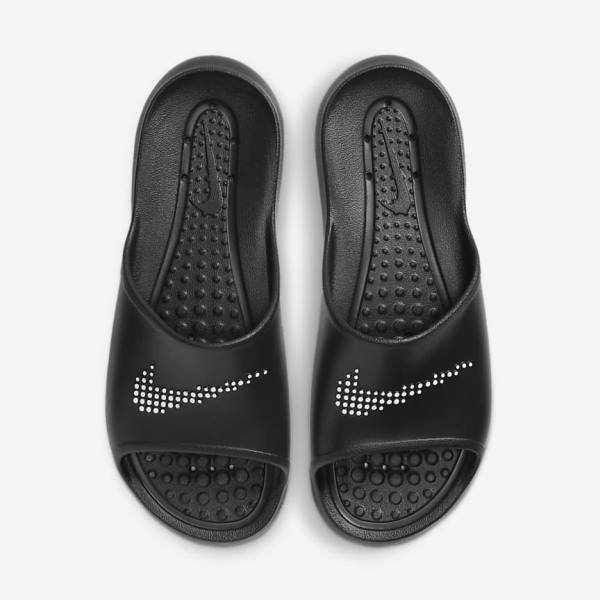 Chanclas Nike Victori One Shower Hombre Negras Blancas | NK603CRA