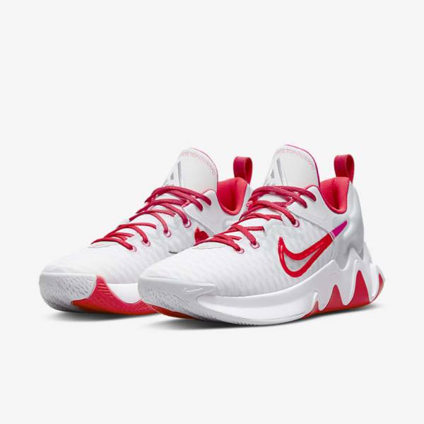 Zapatillas Baloncesto Nike Giannis Immortality Hombre Blancas Rosas Plateadas Rojas | NK876QLS