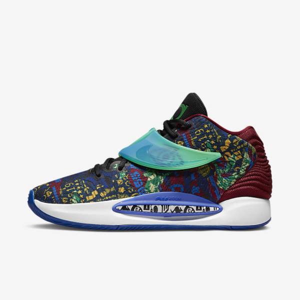 Zapatillas Baloncesto Nike KD14 NRG Mujer Azules Azul Real Azules Verde Claro | NK728OKF