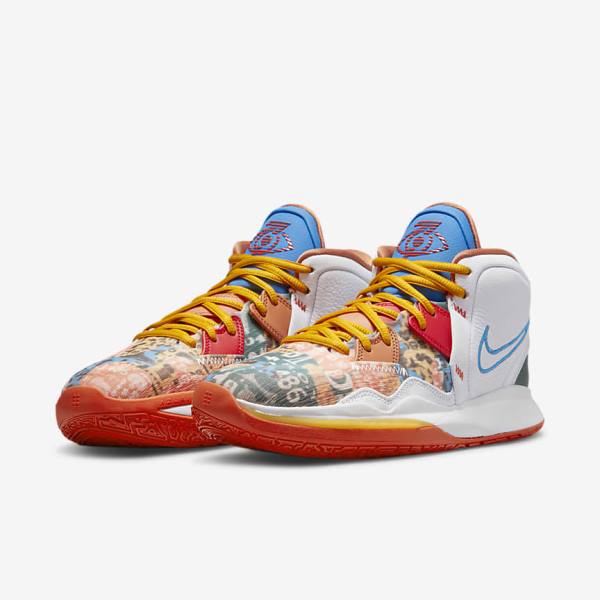 Zapatillas Baloncesto Nike Kyrie Infinity Mujer Blancas Rojas Doradas Azules Claro | NK796IKD