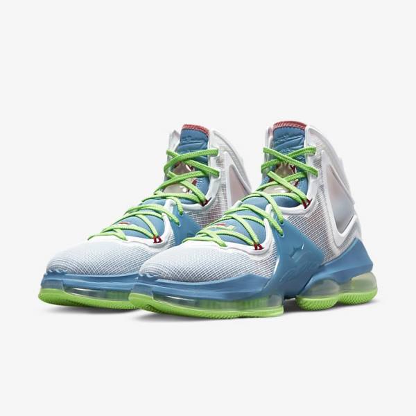 Zapatillas Baloncesto Nike LeBron 19 Hombre Naranjas Doradas Rojas Azules Claro | NK615GVH