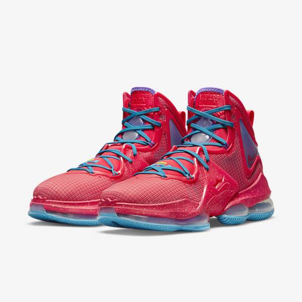 Zapatillas Baloncesto Nike LeBron 19 Hombre Rojas Azules Moradas Rojas | NK857SNG