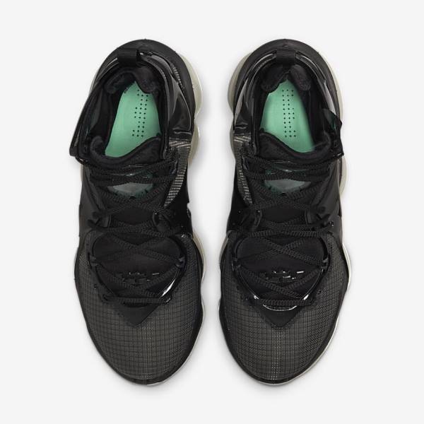 Zapatillas Baloncesto Nike LeBron 19 Mujer Negras Gris Oscuro Verde | NK521CTG