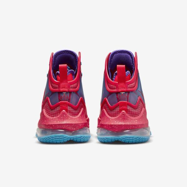 Zapatillas Baloncesto Nike LeBron 19 Mujer Rojas Azules Moradas Rojas | NK847BJC