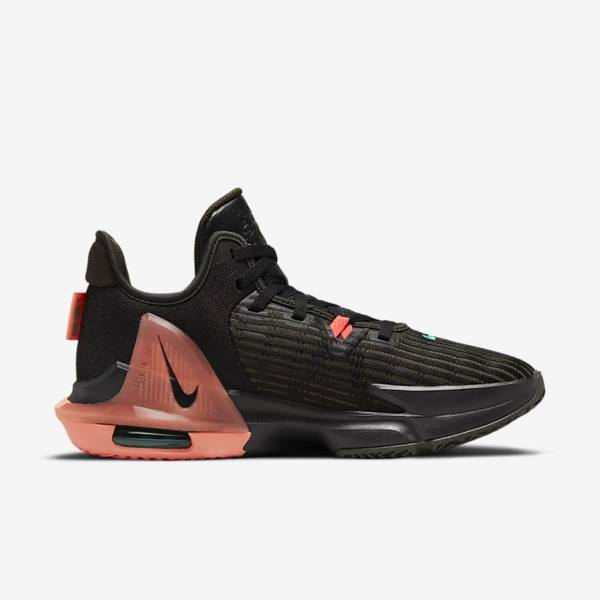 Zapatillas Baloncesto Nike LeBron Witness 6 Hombre Negras Rojas Metal Plateadas | NK094TJI