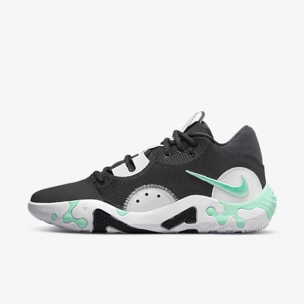 Zapatillas Baloncesto Nike PG 6 Hombre Negras Blancas Verde Menta | NK015ENS