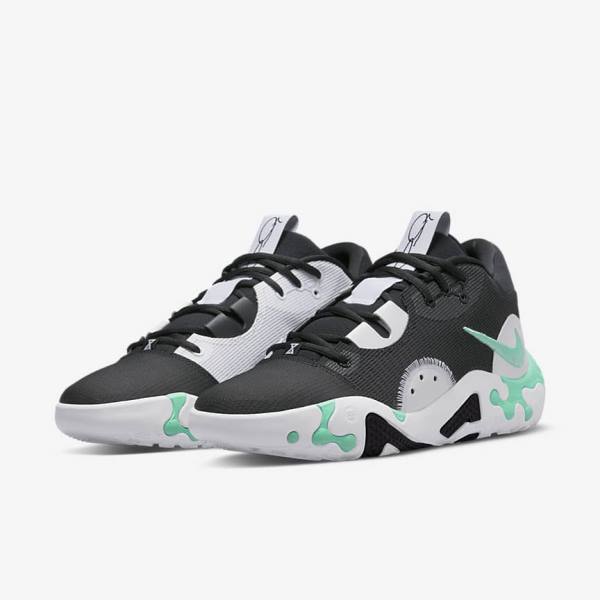 Zapatillas Baloncesto Nike PG 6 Mujer Negras Blancas Verde Menta | NK321DIL