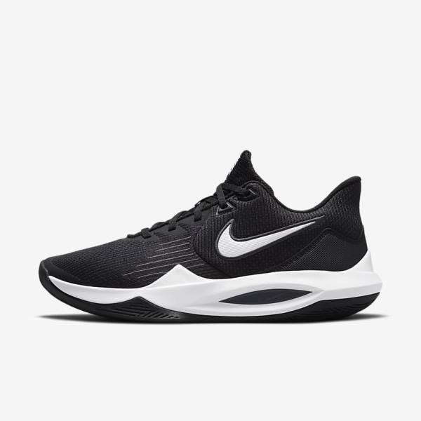 Zapatillas Baloncesto Nike Precision 5 Mujer Negras Gris Oscuro Blancas | NK257PDV