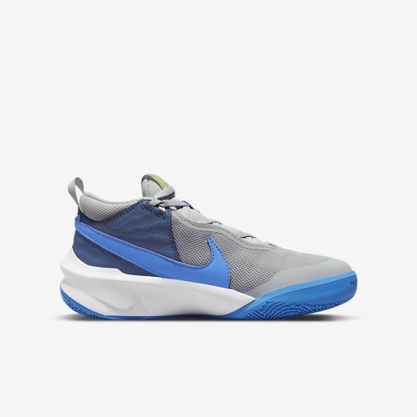 Zapatillas Baloncesto Nike Team Hustle D 10 Older Niños Gris Azul Marino Verde Azules | NK740BSW