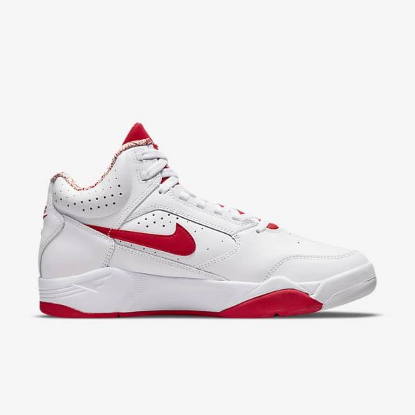 Zapatillas Nike Air Flight Lite Mid Hombre Blancas Rojas | NK701XSQ