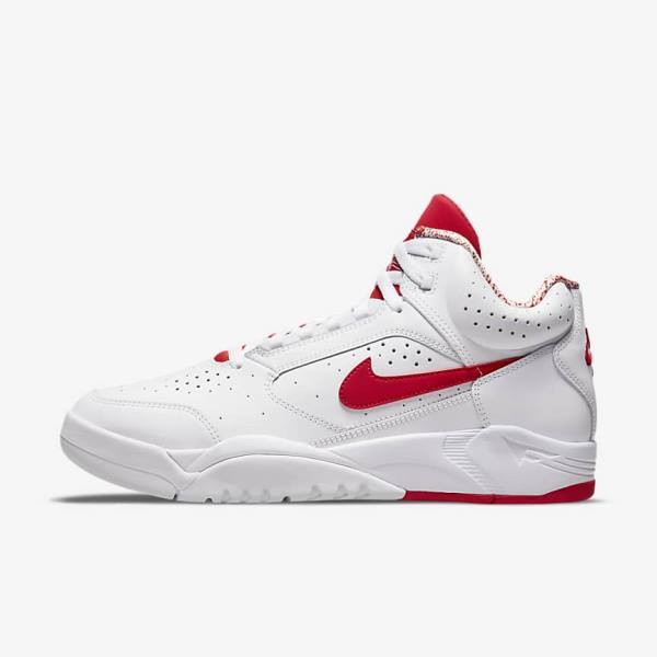 Zapatillas Nike Air Flight Lite Mid Hombre Blancas Rojas | NK701XSQ