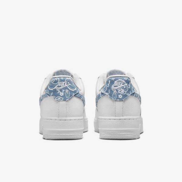 Zapatillas Nike Air Force 1 07 Essential Mujer Blancas Azules | NK240QEF