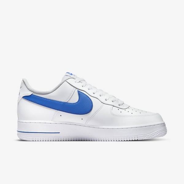 Zapatillas Nike Air Force 1 07 Hombre Blancas Azul Real | NK317DQP