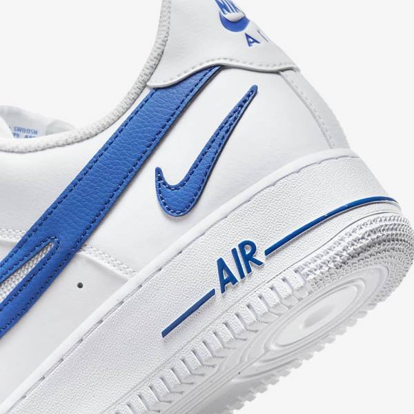 Zapatillas Nike Air Force 1 07 Hombre Blancas Azul Real | NK317DQP