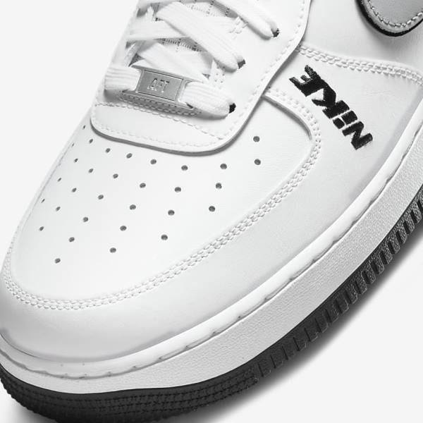 Zapatillas Nike Air Force 1 07 LV8 Hombre Blancas Negras Gris Blancas | NK369PAY