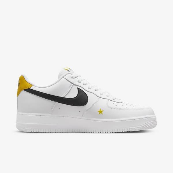 Zapatillas Nike Air Force 1 07 LV8 Hombre Blancas Amarillo Negras | NK548RWU