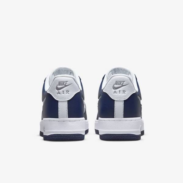 Zapatillas Nike Air Force 1 07 LV8 Hombre Azul Marino Blancas Gris | NK746YZV