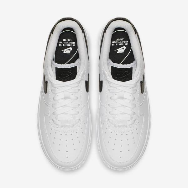 Zapatillas Nike Air Force 1 07 Mujer Blancas Negras Blancas | NK659SPW