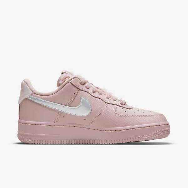 Zapatillas Nike Air Force 1 07 Mujer Rosas Metal Plateadas | NK948YHC