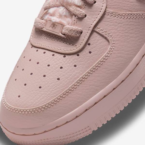 Zapatillas Nike Air Force 1 07 Mujer Rosas Metal Plateadas | NK948YHC