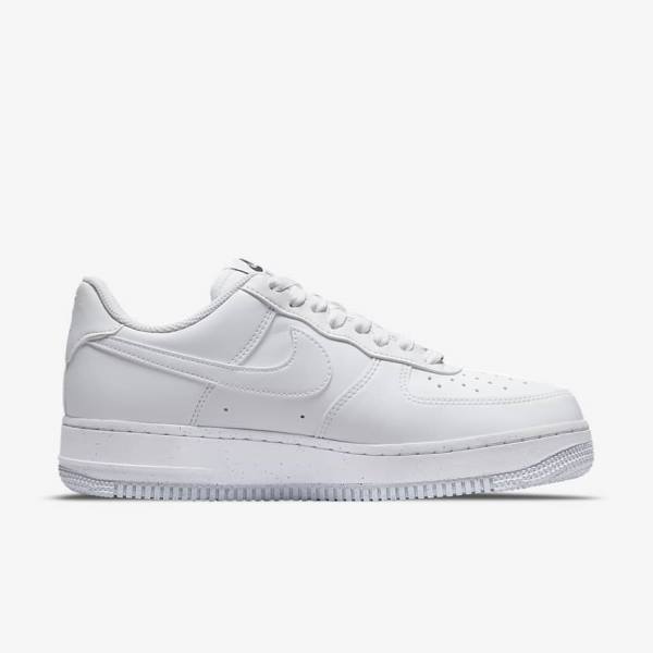 Zapatillas Nike Air Force 1 07 Next Nature Mujer Blancas Negras Metal Plateadas | NK371WVS