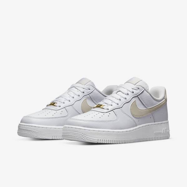 Zapatillas Nike Air Force 1 07 Next Nature Mujer Blancas Metal Doradas Marrones Claro | NK560ZBY