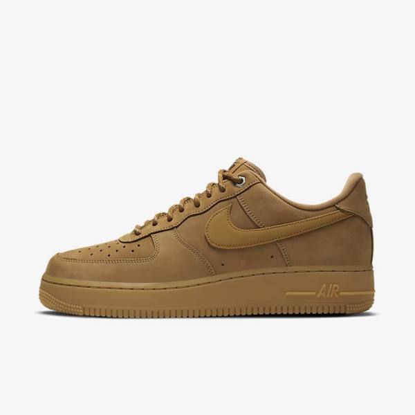 Zapatillas Nike Air Force 1 07 WB Hombre Marrones Claro Negras | NK457KMV