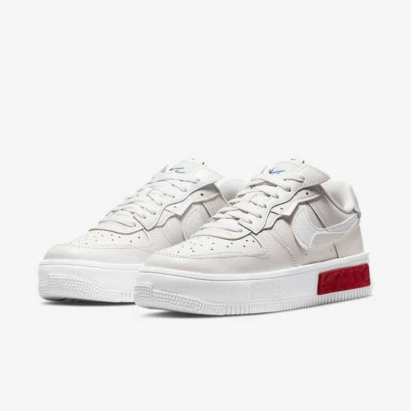 Zapatillas Nike Air Force 1 Fontanka Mujer Blancas Rojas | NK149PYD