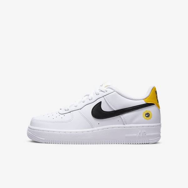 Zapatillas Nike Air Force 1 LV8 Older Niños Blancas Negras | NK501HDV