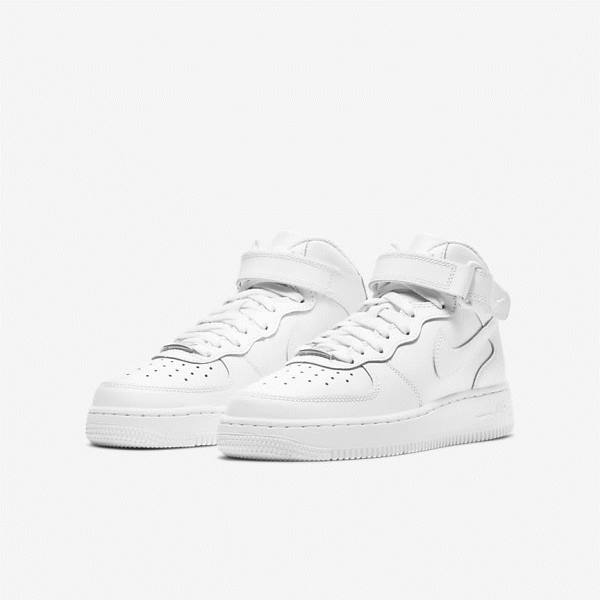 Zapatillas Nike Air Force 1 Mid LE Older Niños Blancas | NK089IPJ