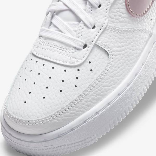 Zapatillas Nike Air Force 1 Older Niños Blancas Rosas | NK375RTZ