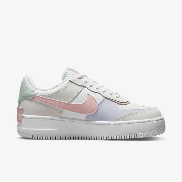 Zapatillas Nike Air Force 1 Shadow Mujer Blancas Verde Menta Gris | NK650JQM