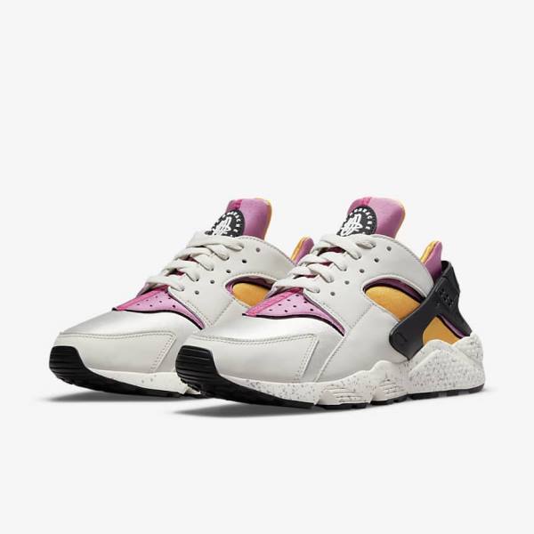 Zapatillas Nike Air Huarache Hombre Beige Claro Doradas Negras Rosas | NK870HVB