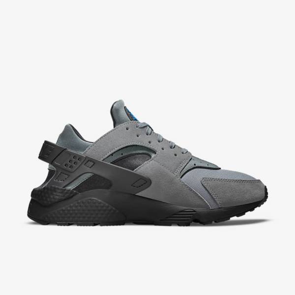 Zapatillas Nike Air Huarache Hombre Gris Azules Claro Negras Metal Plateadas | NK194UVR