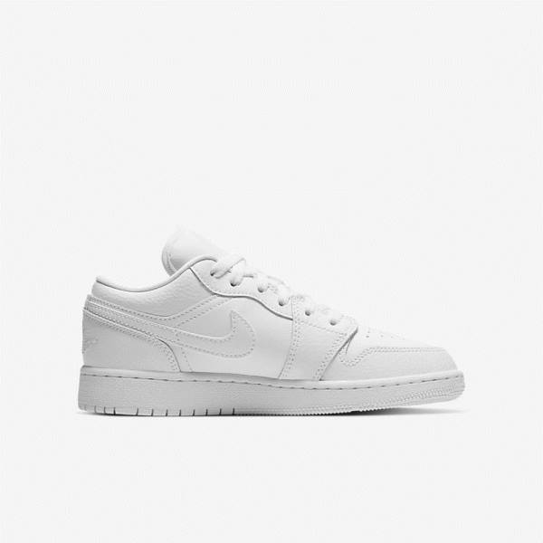 Zapatillas Nike Air Jordan 1 Low Older Niños Blancas | NK318NUB