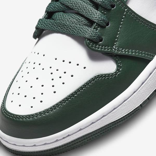 Zapatillas Nike Air Jordan 1 Mid Hombre Verde Blancas | NK921CEG