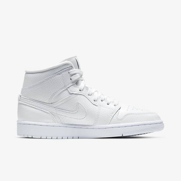 Zapatillas Nike Air Jordan 1 Mid Mujer Blancas | NK589VRX