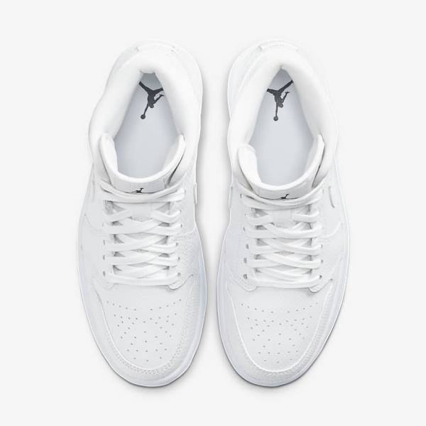 Zapatillas Nike Air Jordan 1 Mid Mujer Blancas | NK589VRX