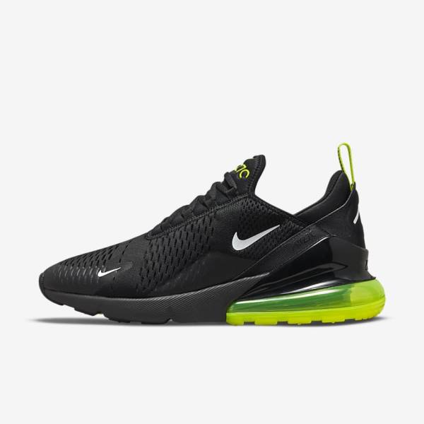 Zapatillas Nike Air Max 270 Hombre Negras Plateadas Blancas | NK698CMK