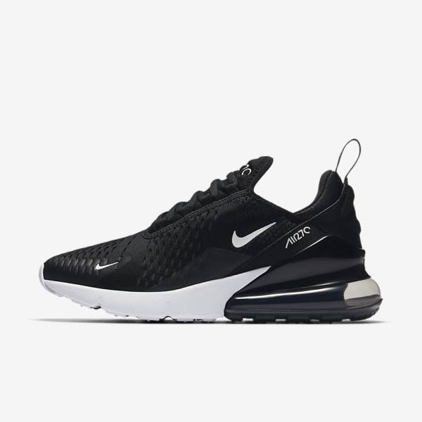 Zapatillas Nike Air Max 270 Mujer Negras Blancas Gris Oscuro | NK704MJT